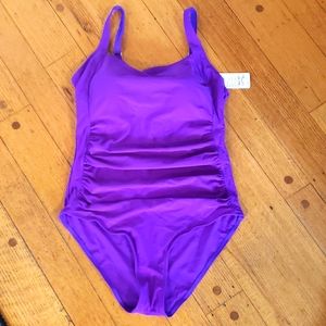 Purple one piece swimsuit